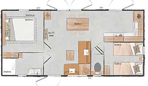 Location Mobil Home Jasmin Premium O’Hara 5 places lave-vaisselle + SPA